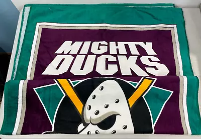 Anaheim Mighty Ducks Beach / Bath Towel 59  X 30  NHL Officially Licensed 1990s • $25