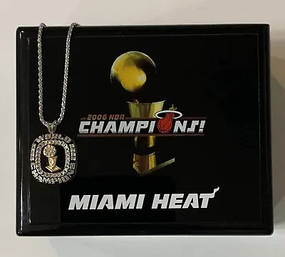2006 Miami Heat NBA Champions 14K GOLD Diamond Championship Pendant Ring Top • $8995