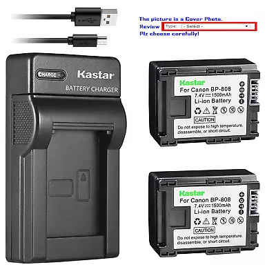 Kastar Battery Slim Charger For Canon BP-808 CG-800 & Canon FS10 FS11 Camcorder • $6.59