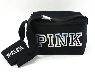 Victoria's Secret Pink Insulated Cooler Bag & Coozie Beach Set (Black) New NWT • $15