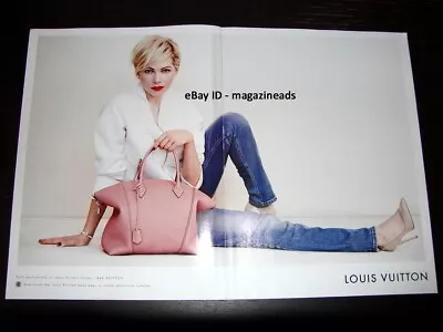 LOUIS VUITTON 3-Page PRINT AD Spring 2014 MICHELLE WILLIAMS Peter Lindbergh • $9