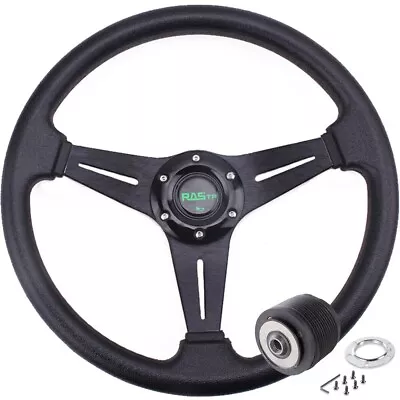 14 /350mm Steering Wheel With Horn+Hub Adapter For 84-04 Ford Mustang Non-GT • $59.99