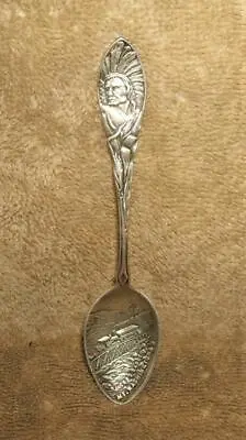 $95 • Buy Pat'd 1891 Howard Sterling Company Mt Washington CT Souvenir Spoon Native Am RR