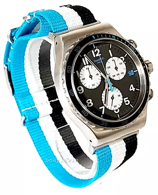 Swatch Swiss Made Sky Bond Swatch Irony Chronograph Men's Watch New In Box • $109