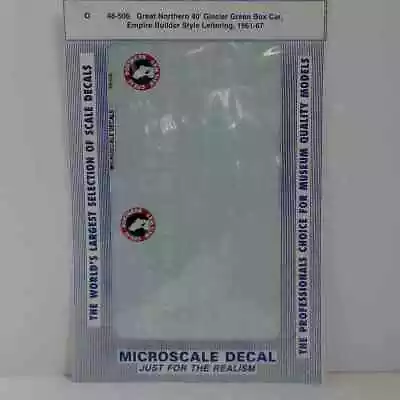 Microscale O Scale Decals: GREAT NORTHERN BOX CARS 40' Glacier Green Car Em... • $8.50