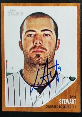 IAN STEWART 2011 Topps HERITAGE Signed Card Authentic AUTO Rockies • $24.99