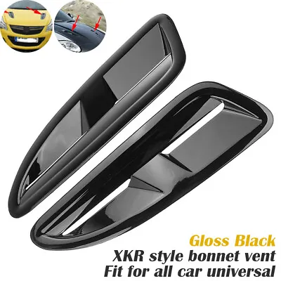 $35.69 • Buy 2x For Jaguar XKR/XK8 ABS Plastic Bonnet Vents Exact Outlet Universal Black Look