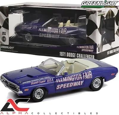 Greenlight 13617 1:18 1971 Dodge Challenger (flemington Fair Speedway) Pace Car • $69.95
