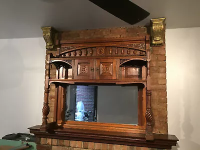 Mantle Hutch - Sideboard With Mirror And Storage Cabinets • $225