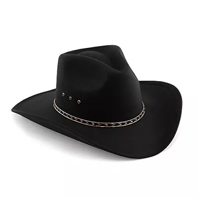 Child Pinch Front Faux Felt Cowboy Hat Black  • $58.53
