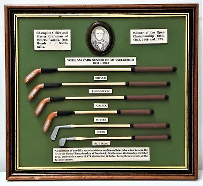 William Park Replica Golf Clubs Vintage Golf Framed 3d Picture • $42