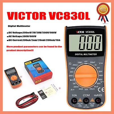 VICTOR VC830L Manual Range Digital Multimeter Display Pocket Multimeter • $26.99