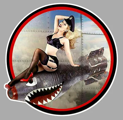 Pinup Bomb Nose Art Ww2 Dub Vw Cox Sticker Pin Up Motorcycle Pc045g • $5.23