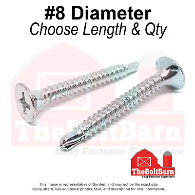 #8-18 Bugle Head Self Drilling Drywall Screws Zinc Clear (Pick Length & Qty) • $17.30