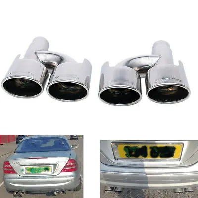 Exhaust Muffler Tips AMG For C250 C300 C350 Mercedes W204 W211 C-Class CL SS304 • $138.69