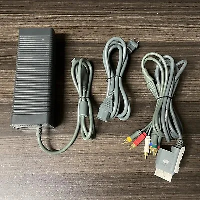 $19.99 • Buy Original XBOX 360 OEM 175w Power Supply Adapter + A/V Cables Bundle Lot