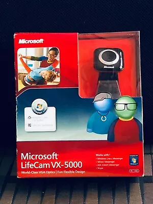 NEW In Box  Microsoft LifeCam VX-5000 Web Cam VGA Optics USB 2.0 • $15.50