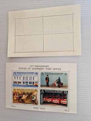 £1.99 • Buy GUERNSEY 1979 POST OFFICE 10th ANNIVERSARY SET OF 4 On Miniature Sheet MNH, 
