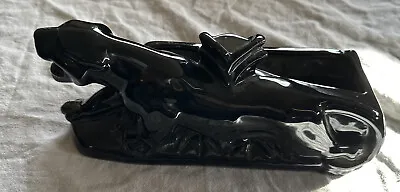 Vintage Black Panther Jaguar TV Lamp Base & Planter Art Deco MCM Mid Century • $32