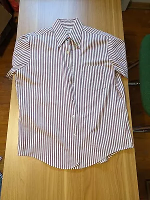 Montgomery Ward No Iron Vintage Stripe Button Down Uniform Shirt • $22