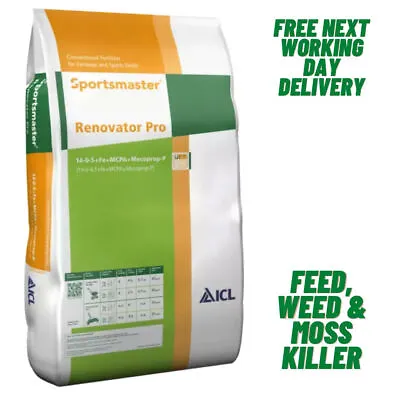 Icl Sportsmaster Renovator Pro 25kg  (pro Feed Weed & Moss Killer For Turf) • £55.99