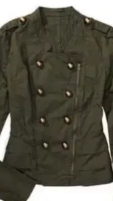 Max Azria Miley Cyrus M Fits Small Jacket Army Military Steampunk New W Tags • $9.80