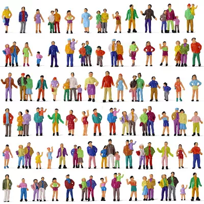 100pcs/200pcs Model Trains 1:87 Painted Figures HO Scale Passengers People P100W • $11.99