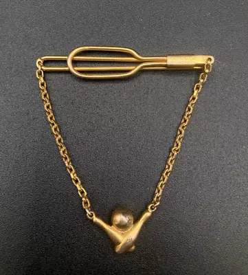 Vintage Tie Chain Bowling Tie Clip With Chain Bowler Gift SWANK Tie Accessory • $9.99