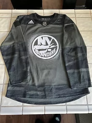 Adidas New York Islanders Salute To Military Green Climalite Jersey Mens Sz 50 • $110