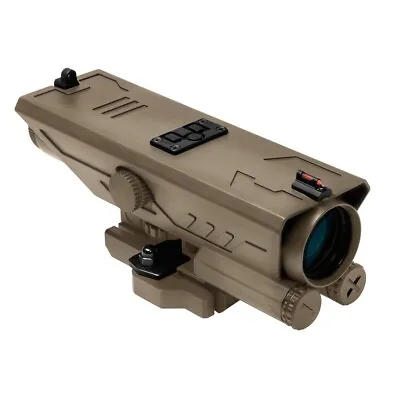 VISM 4x30 TAN Illuminated Reticle Rifle Scope Backup Sights Fits Picatinny Rails • $95.98