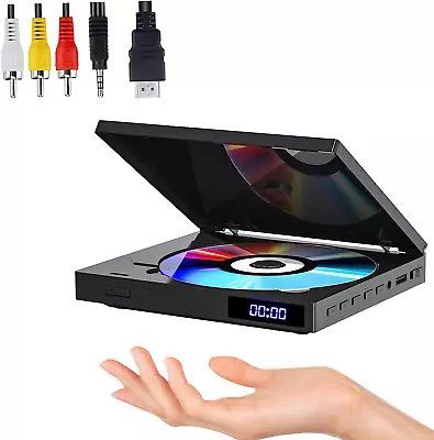 DVD Player For TV |1080P Mini With HDMI/RCA Output USB Input Earphone Remote • £47.61