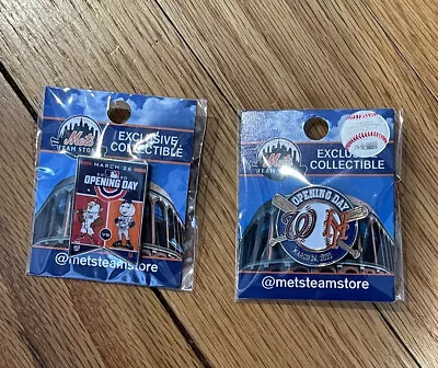 2020 NEW YORK METS Opening Day Pin Set Washington Nationals Covid Cancel Pins B • $14.99