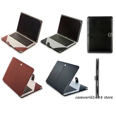 PU Leather Laptop Back Case Cover For Macbook M2 M3 Air 15 13 Pro 16 14 11 12 In • $20.98