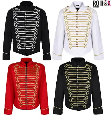 Men's Military Drummer Parade Jacket - Marching Band Stage Wear Long Sleeve Coat • £36
