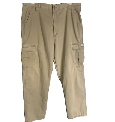 Wrangler Fleece Lined Cargo Pants Men’s Size40x32 Khaki Brown Fleece • $16.97