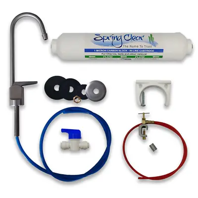 £21.99 • Buy SpringClear Under Sink Drinking Water Tap Filter Kit System - Brushed Finish Tap