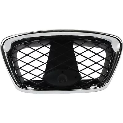 Grille For 2006-2007 Subaru Impreza Center Chrome Shell W/ Black Insert Plastic • $50.58