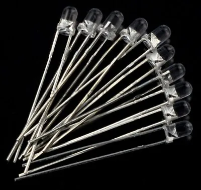 £2.09 • Buy 10 X 3mm IR LED Infrared 940nm Light Emitting Diode Lamp Water Clear
