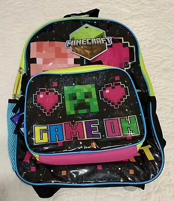 NEW WITH TAGS MINECRAFT Backpack & Lunch Box Set • $12.95
