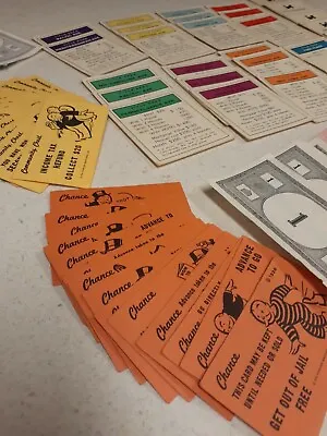 Vintage Monopoly Game Card Pieces And Money 1930s & 1970s  • $5.95