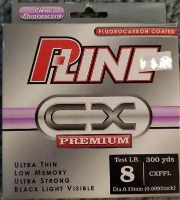 P-Line CXFFL-8 CX Premium Fluorocarbon-Coated Mono Filler Spool 8lb 300yd Clear • $13