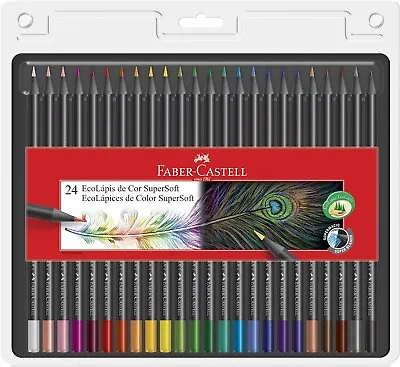 Faber Castell 24 Count Box Colored Pencils Super Soft 120724SOFT New Sealed • $19.98