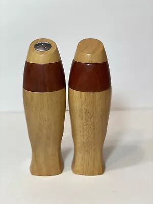 Pair Of Mr. Dudley Modern Sedona Two Tone Wooden 8  Salt And Pepper Grinder MCM • $29.99