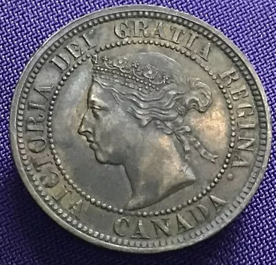 1887 Queen Victoria Canada 1 Cent Coin SUPERB #H5093 • £65