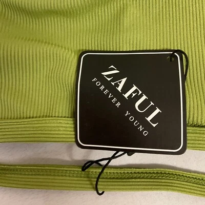 $16.99 • Buy Zaful 2 Piece Bikini Womens Size 8 Green Spaghetti Strap Tie