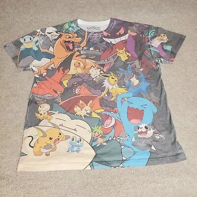 Pokemon 2015 All-over Print T Shirt Men's XL  Pikachu Squirtle Charizard Tee. • $16.25