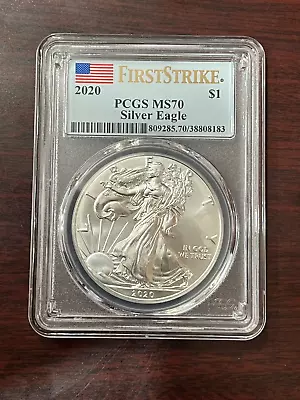 2020 PCGS MS70 Silver Eagle First Strike  • $49