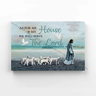 $15.42 • Buy As For Me And My House Poster, Jesus Poster, Lamb Poster, Lord Poster, Gift P...