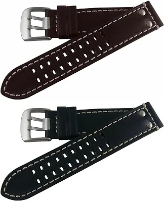 Hadley-Roma MS915 Luminox Style Leather Replacement Watch Band Strap 22mm-26mm • $34.04