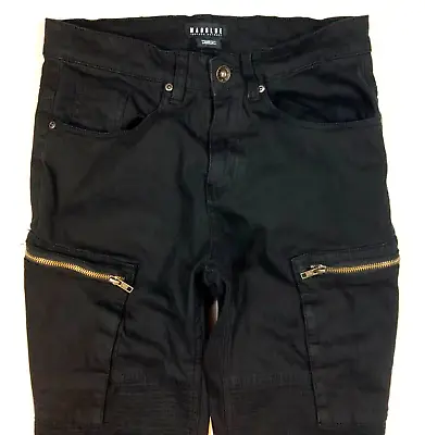 Mad Blue Biker Moto Jeans Men Actual Size 29 X 31.5 (tag Reads 30) Zipper Pocket • $23.74